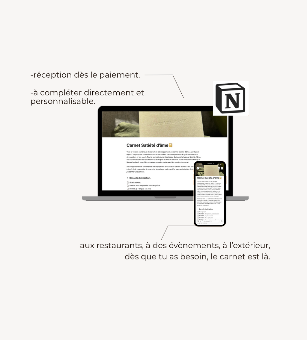 Carnet d'apaisement hyperphagie - numérique