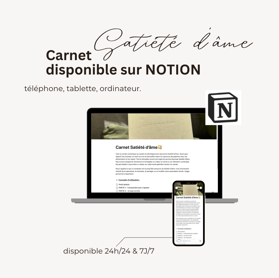 Carnet d'apaisement hyperphagie - numérique